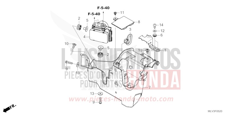 MODULATEUR ABS de CB1000F "Big One" WOLF SILVER METALLIC (NHD19D) 2026